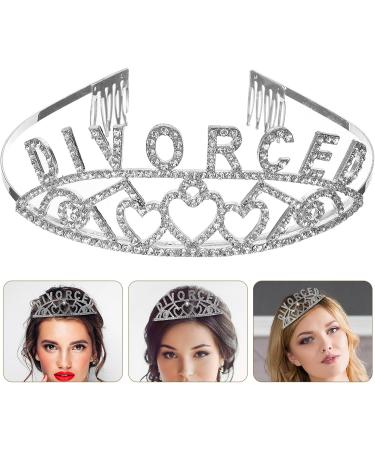 Beavorty Divorced Crown Headband Metal Divorced Letters Tiaras Hair Hoop Party Hair Decorations For Women - Buy Online on GoSupps.com