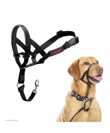 The Company of Animals Halti Head Collar, Head Halter Collar for Dogs, Head Collar to Stop Pulling for Dogs (Package May Vary) 3 Black