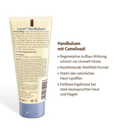 Luvos Intensive Care Hand Balm with Camelina Oil - Nourishing 50ml | Best for Dry Skin | International Shipping - Buy Online on GoSupps.com
