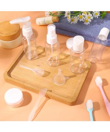 Auxsooul 9-Piece Leak-Proof Travel Bottles Set | Refillable 50ml Containers for Cosmetics | Transparent & Airline Approved - Buy Online on GoSupps.com