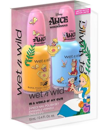 Wet n Wild Alice in Wonderland 'In a World of My Own' 2-Piece Nail Polish Set with a Fast-Dry Long-Lasting Formula Shiny Finish Up to 5 Days Wear - Buy Online on GoSupps.com