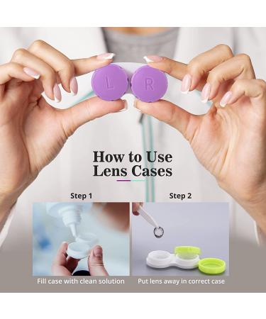 12-Pack Compact Colored Contact Lens Case - Multi-Color & Leak-Proof - Travel & Home Storage - Buy Online on GoSupps.com