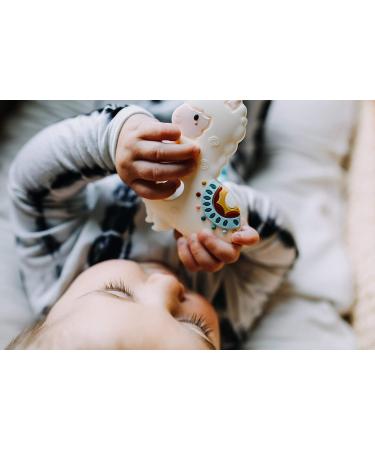 Loulou Lollipop Silicone Teether and Holder Clip Bundle Set - Llama/Sweetheart - Buy Online on GoSupps.com