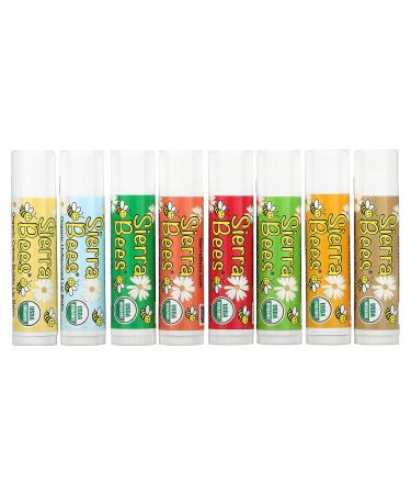 Sierra Bees Organic Lip Balms Combo Pack 8 Pack .15 oz (4.25 g) Each