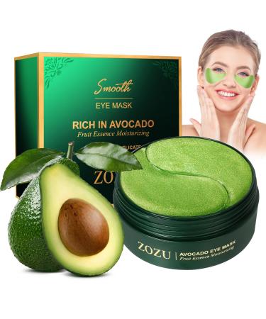 60 Patchs yeux l'avocat Patch Yeux Anti Cernes Masques Hydratants au Gel d Acide Hyaluronique Anti-Cernes et Anti-Rides Soin Nourrissant pour le Contour des Yeux Soins Visage Homme Femme