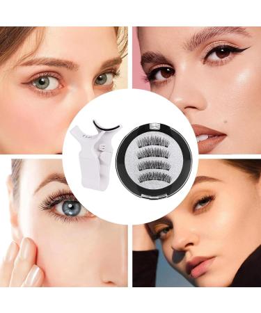 Natural Magnetic Eyelashes - 4 Magnetic Lashes with Applicator | Lightweight and Easy-to-Use Magnetic Fake Lashes | Includes Applicator for Cosplay and Everyday Use - Buy Online on GoSupps.com