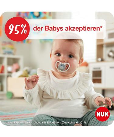 Nuk Space Day & Night Baby Casing | BPA-Free Silicone Pacifiers | 0-6 Months | Sensitive Skin | 4-Pack | Frosch & L we - International Shipping Available - Buy Online on GoSupps.com