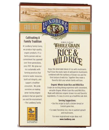 Lundberg Family Farms Organic Whole Grain Wild Porcini Mushroom Rice - 6 oz - Buy Online on GoSupps.com