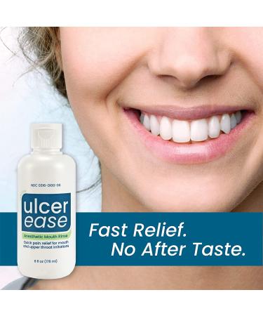 UlcerEase Anesthetic Mouth Rinse 6 Fl Oz - Updated Packaging - Buy Online on GoSupps.com