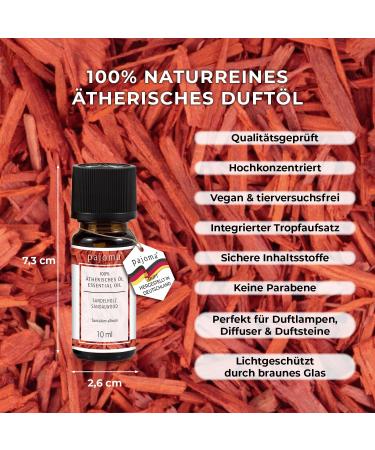 Pajoma Sandalwood Fragrance Oil 10ml | 100% Natural Aromatherapy & Massage Oil | Premium Quality for Diffusers & Cosmetics - Buy Online on GoSupps.com