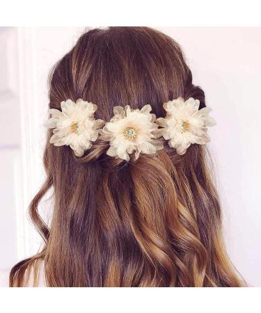 BETITETO Bridal Flower Hair Pins 5 Piece Set | U-Shaped Rhinestone Floral Hair Comb | Wedding Party Accessories (Pink) - Buy Online on GoSupps.com