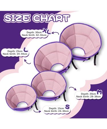 Kuoser Adjustable Dog Collar XL - Comfortable Leakage Protection & Wound Prevention 42-55cm Neck Purple - Buy Online on GoSupps.com