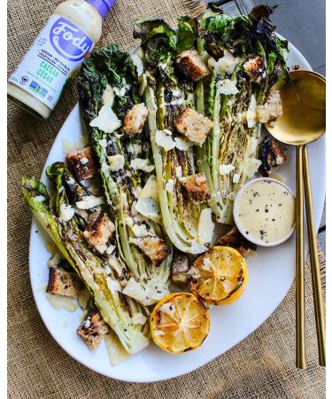 Fody Foods Vegan Caesar Salad Dressing Pack - Low FODMAP Certified, Gut Friendly, No Onion/Garlic - IBS Friendly, Gluten/Lactose Free, Non GMO - 4 Bottles 8 oz - Buy Online on GoSupps.com