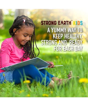 Strong Earth Organic Multivitamin Gummies for Kids | Immune Support Chewable Vitamins A C D3 E B6 & Zinc | Berry Flavor | 60 Count - Buy Online on GoSupps.com