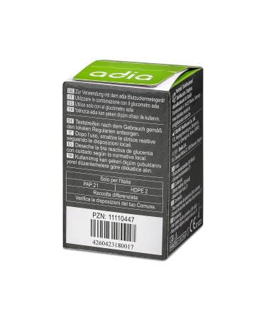 Adia Blood Glucose Test Strips - 50 Pack | Affordable & Easy Monitoring for Diabetes Control - Buy Online on GoSupps.com