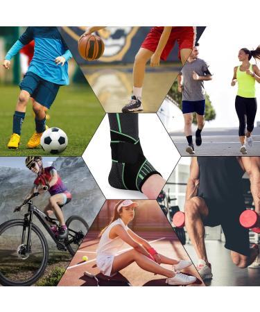Adjustable Compression Ankle Brace - Support for Men & Women | Prevent Sprains & Injuries | Sports Protection & Swelling Relief - Buy Online on GoSupps.com