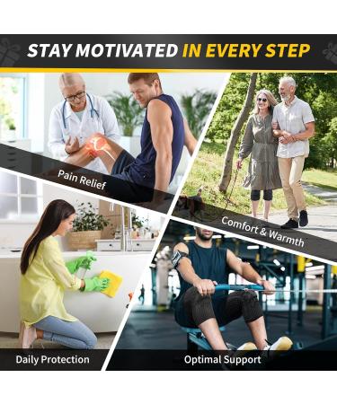 Cambivo Knee Brace - Compression Bandage for Men & Women | 2 Pieces with Stabilizers & Gel Pad for Sports Arthritis Meniscus Support | Black/Gray - Buy Online on GoSupps.com