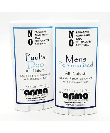 Men's Custom All-Natural Hand-Poured Aluminum-Free Deodorant - 2.65 Oz | Eco-Friendly & Effective - Buy Online on GoSupps.com