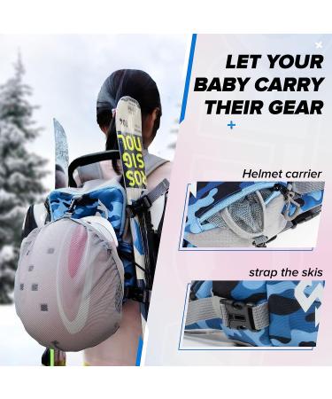 Ski Snowboard Harness Backpack for Kids | Caolpce Kid Trainer with Retractable Leashes - Blue - Buy Online on GoSupps.com