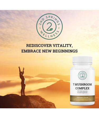 Organic Mushroom Complex - 7 Mushroom Supplement - Immune Support Nootropic & Adaptogenic Supplement with Lion's Mane Chaga Maitake Shiitake Reishi Turkey Tails Cordyceps Capsules 7 Mushroom Complex - Buy Online on GoSupps.com