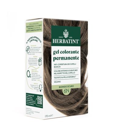 Herbatint Herbatint Permanent Hair Color Gel 6N Dark Blonde - 170 ml | Ammonia-Free 100% Gray Coverage | For Sensitive Skin with 8 Natural Organic Extracts