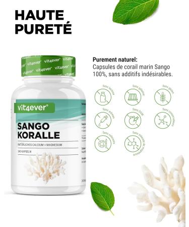 Sango Coral - 240 capsules (3 months) - 660 mg of calcium & 330 mg of magnesium - natural source of calcium and magnesium - high dosed - Buy Online on GoSupps.com