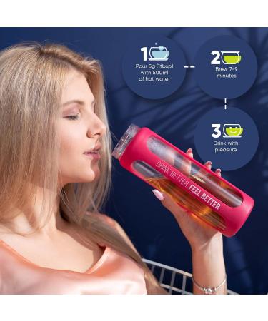 ATOP LLC WOW TEA Cleansing set Detox 21 days of tea Fat Burning Tea for Weight Loss Best Organic Herbal Tea for Detox and Weight Management Brewing group bottle 300g Made in EU Detox & Wellness Pink Bottle Detox & Wellness  - Buy Online on GoSupps.com