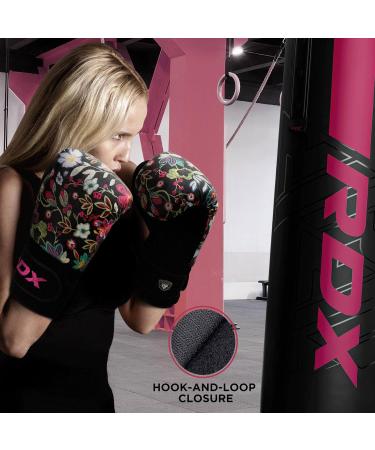 RDX Women's Boxing Gloves - Pink & Black Kickboxing Muay Thai Sparring Martial Arts Training - 8 10 12 oz Options - Buy Online on GoSupps.com