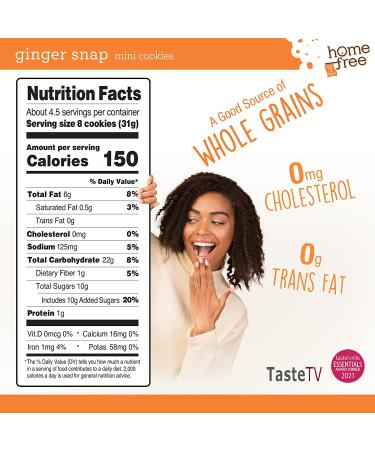 Homefree Mini Ginger Snap Cookies - Gluten Free, Nut Free, Vegan - 5 oz (Pack of 1) | Allergy Friendly Snack - Buy Online on GoSupps.com