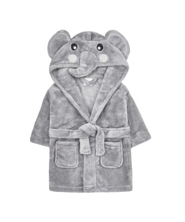 Metzuyan Baby Girls & Boys Plush Fleece Animal Dressing Gown Elephant 18-24 Months