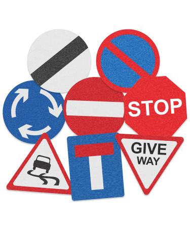 Edible Wafer Road Traffic Signs Pre-Cut Cupcake Toppers - 24pc