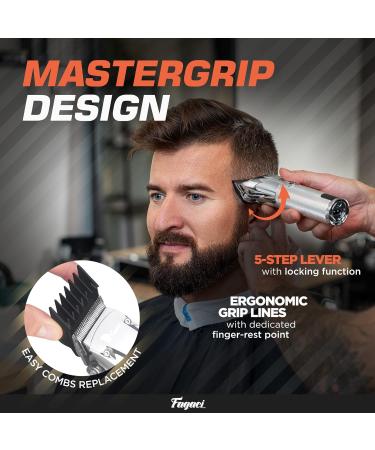 Fagaci Professional Hair Clippers for Barbers - Turbo Cordless Precise Cutting Kit for Men - Maquina de Cortar Cabello in Silver - Buy Online on GoSupps.com
