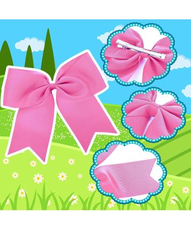 Sibba Pink Hair Loop Clips - Large Satin Tail Hairpins for Women & Girls | 2 Pieces | Perfect French Accessories for Birthday Parties - Buy Online on GoSupps.com