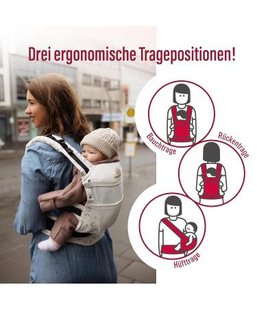 Manduca First Baby Carrier - Organic Cotton Ergonomic Carrier for Newborns (3.5kg) to Toddlers (20kg) | Rainbow Day - Buy Online on GoSupps.com