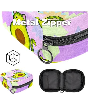Avocado Cat Sanitary Napkin Storage Bag - Portable Period Kit Pouch for Women - Buy Online on GoSupps.com