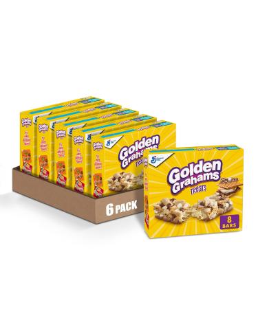 Cereal Treat Bars Golden Grahams S'mores Chocolate Marshmallow 8.48oz Box (Pack of 6)