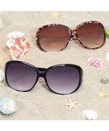 JM Classic Bifocal Reading Sunglasses for Women - Vintage Outdoor UV Protection Glasses in Black & Tortoise - 1.0x Magnification - Buy Online on GoSupps.com