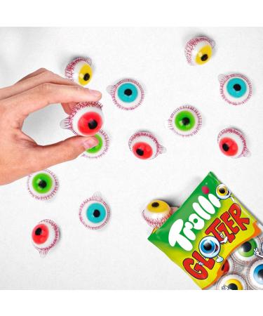 Trolli Glotzer & Halloween Sweet & Sour Pack 2x Yeux Glotzer + 1x Halloween Mix + Autocollant Fant me + Sticker Sweet Buddies Bonbons G lifi s Acidul s pour Soir e Party Cadeaux Enfants - Buy Online on GoSupps.com