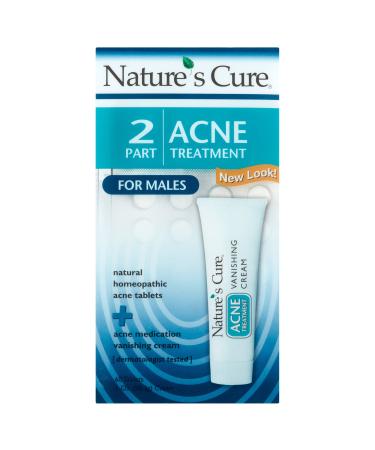 Nature's Cure Two Part Acne Treatment System for Males (1 Month Supply)