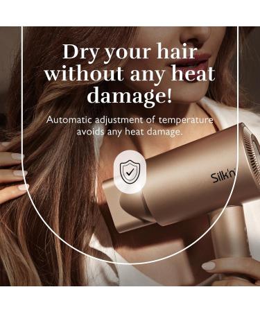  Silk n Hair Dryer - SilkyAir Pro HDB003 | Premium Ionic Blow Dryer with Diffuser & Concentrator | 1600W | 18 Modes LED Display | No Heat Damage & Frizz Prevention | Beige  - Buy Online on GoSupps.com