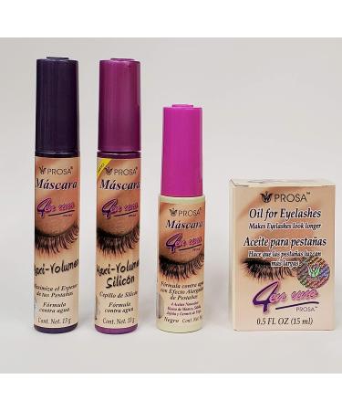 Prosa 4 in 1 Mascara Set: Choose from Original, Oil Maxi-Volume, Silicon Maxi-Volume, Professional Micro Fibras - Buy Online on GoSupps.com
