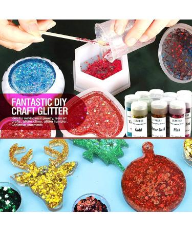 HOLOGRAPHIC Chunky Glitter Set - Jemesi 144g Craft Glitter for Epoxy Resin Face & Nail Art Body Slime | Festival Party Colors - Buy Online on GoSupps.com