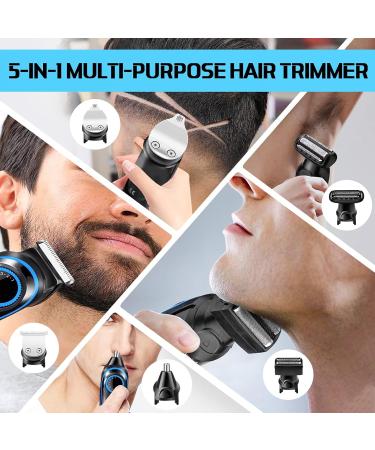 BelonLink Professional Hair Trimmer 5-in-1 Beard Trimmer and Hair Trimmer with Length Settings Hair Trimmer Rechargeable LED Display Gift Man for Face Head Body Hair - Buy Online on GoSupps.com