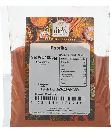 Old India Paprika 100g - Premium Quality Spice (Pack of 1) - Buy Online on GoSupps.com