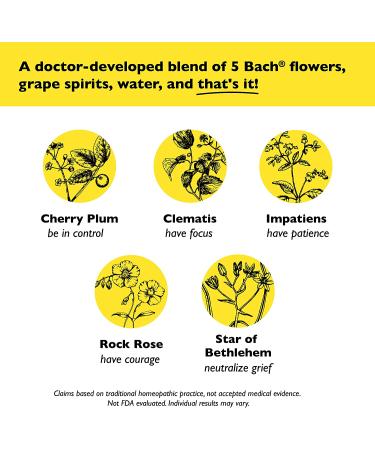 Rescue Remedy by Bach: Natural Stress Relief - 0.7 fl oz (20 ml) - Buy Online on GoSupps.com