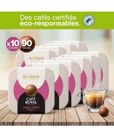 90 Coffee Balls Lungo Forte - Premium Coffee Balls 100% Compostable - Specially Designed for the Use of CoffeB by Caf Royal - Buy Online on GoSupps.com