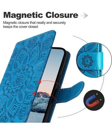 Shop SRISHP Blue PU Leather Flip Wallet Case for Oppo A74 5G & A54 5G | Magnetic Folding Cover for OnePlus Nord N200 - International Shipping Available - Buy Online on GoSupps.com