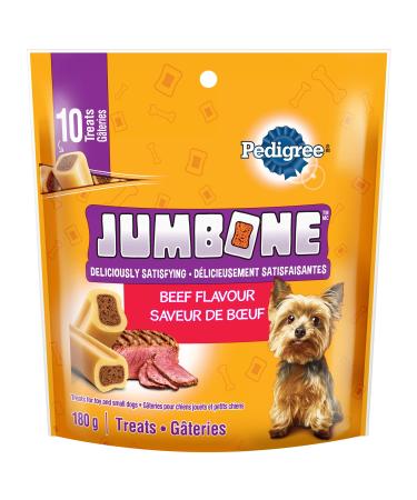 PEDIGREE JUMBONE Adult Dog Treats for Mini Dogs - Beef 10ct 180g Mini 180 g (Pack of 1)