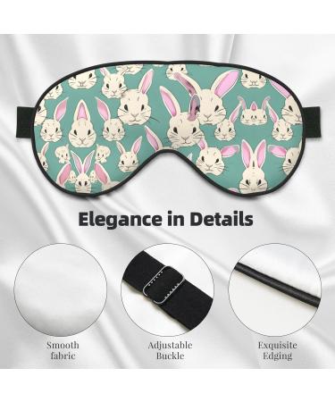 Bunny Cute Print Double-Sided Eye Mask | Soft Light Blocking for Better Sleep Quality - Shop Internationally - Buy Online on GoSupps.com