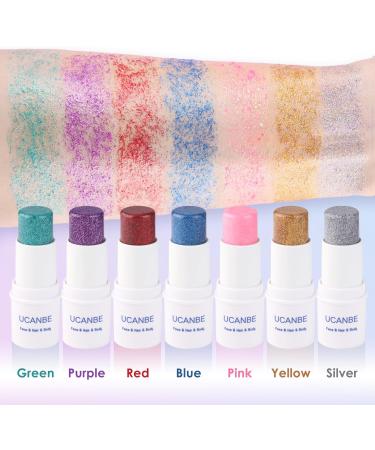 UCANBE Red Body Glitter Stick | Face Glitter Makeup for Concerts & Festivals | Chunky Rave Accessories for Body Face Hair Eyes & Lips | Sparkling Mermaid Sequins for Women - Buy Online on GoSupps.com